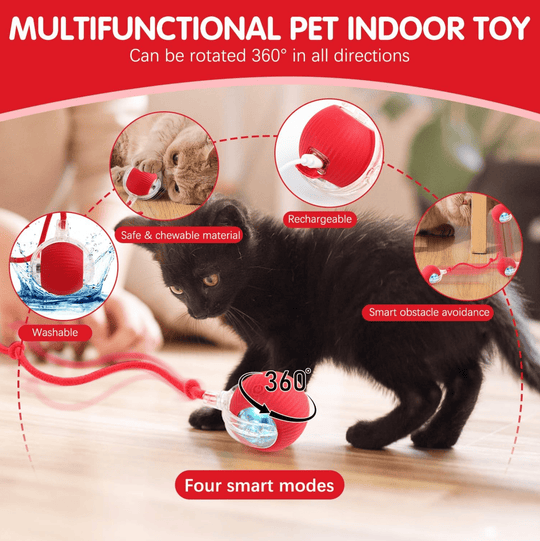 Halpix Interactive Rotating Smart Ball for Cats, Small Dogs, and Pets