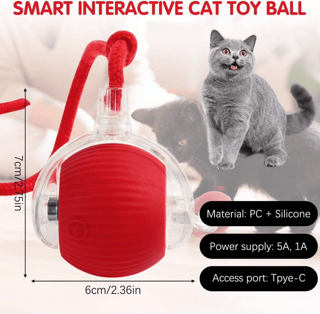 Halpix Interactive Rotating Smart Ball for Cats, Small Dogs, and Pets