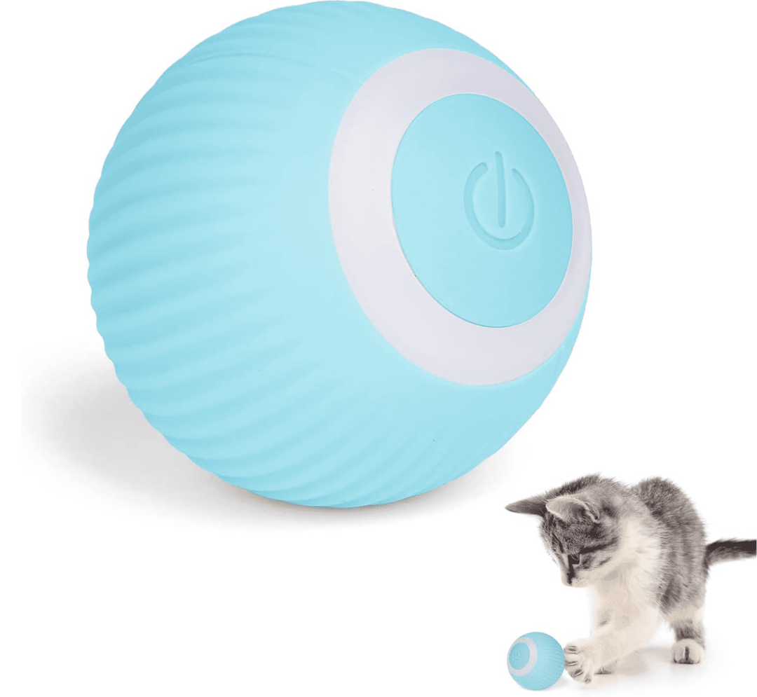 Halpix Interactive Smart Cat Toy Ball - Automatic 360° Self-Rotating USB Rechargeable Exercise Chase Ball for Cats Kittens & Puppies - Halpix