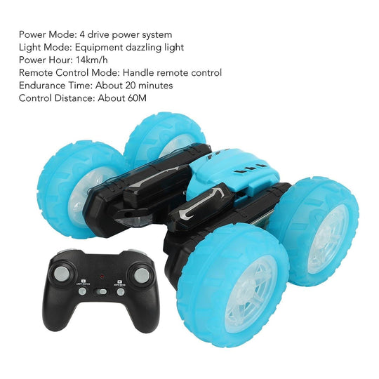 Halpix Monster Remote Control Car RC Cars, 2.4Ghz RC Stunt Cars with Headlights Wheel Lights, Off Road 4WD Rechargeable Remote Control Truck, RC Cars Toys Birthday Gift for Kids Boys Girls - Halpix