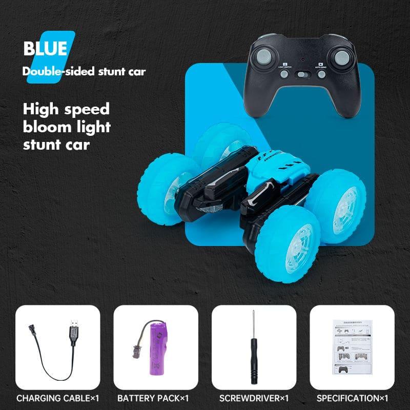 Halpix Monster Remote Control Car RC Cars, 2.4Ghz RC Stunt Cars with Headlights Wheel Lights, Off Road 4WD Rechargeable Remote Control Truck, RC Cars Toys Birthday Gift for Kids Boys Girls - Halpix