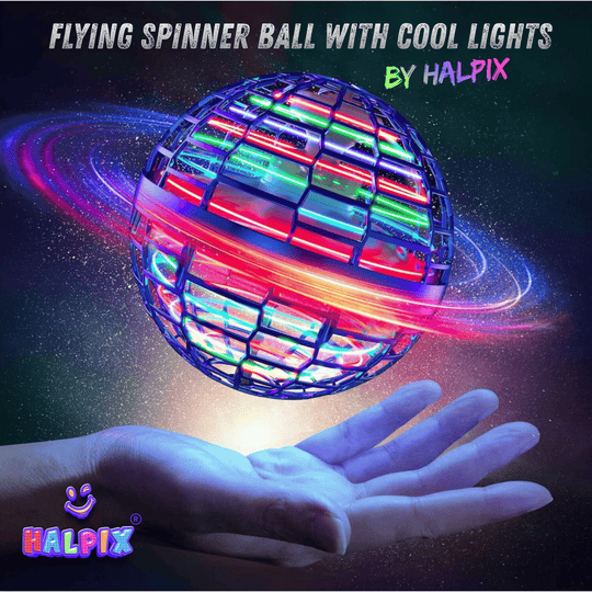 Halpix Flying Spinner LED Ball – Hand-Controlled Boomerang Drone Toy
