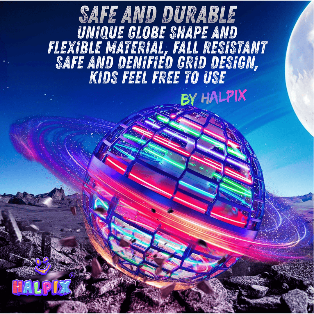 Halpix Flying Spinner LED Ball – Hand-Controlled Boomerang Drone Toy