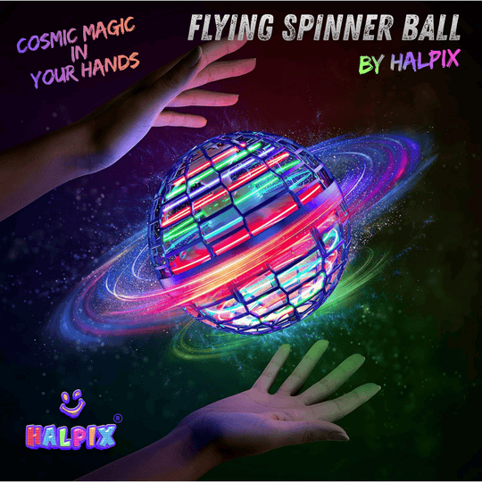 Halpix Flying Spinner LED Ball – Hand-Controlled Boomerang Drone Toy