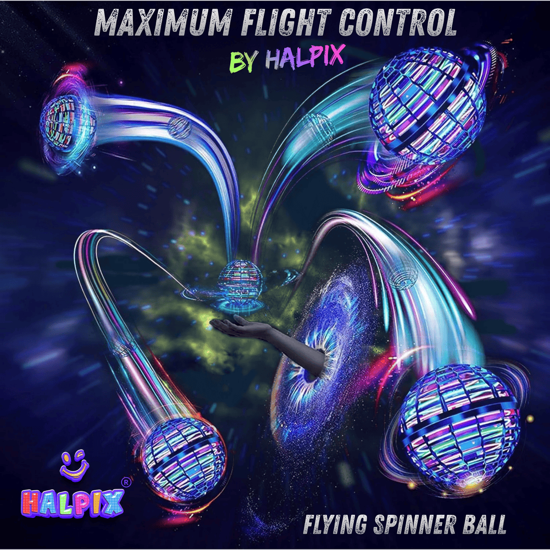 Halpix Flying Spinner LED Ball – Hand-Controlled Boomerang Drone Toy