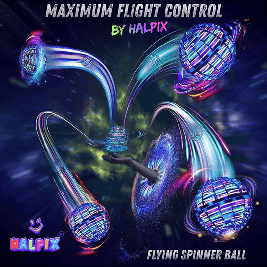 Halpix Flying Spinner LED Ball – Hand-Controlled Boomerang Drone Toy