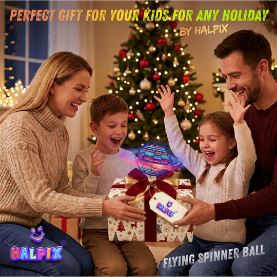 Halpix Flying Spinner LED Ball – Hand-Controlled Boomerang Drone Toy