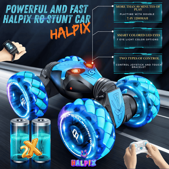 Halpix 4WD Gesture Control Stunt RC Car – Twist Drift Off-Road Monster