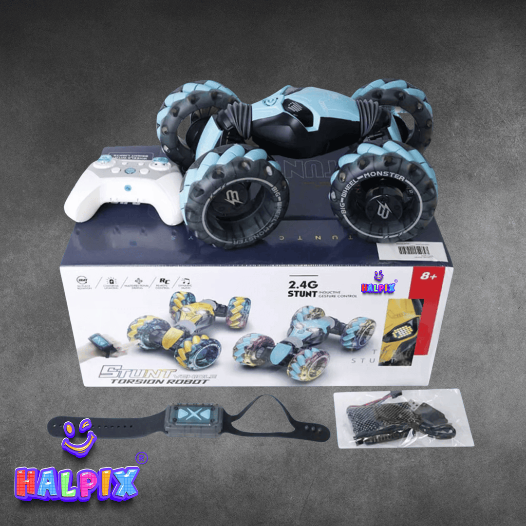 Halpix 4WD Gesture Control Stunt RC Car – Twist Drift Off-Road Monster