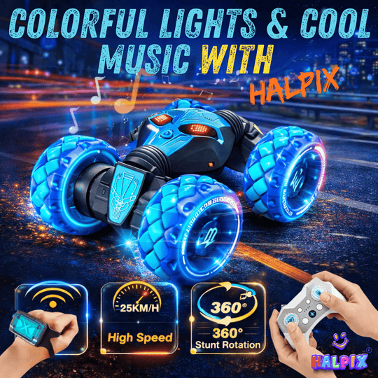 Halpix 4WD Gesture Control Stunt RC Car – Twist Drift Off-Road Monster