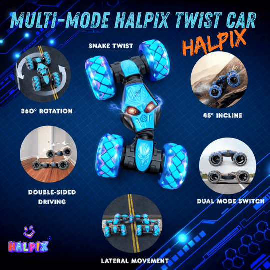 Halpix 4WD Gesture Control Stunt RC Car – Twist Drift Off-Road Monster