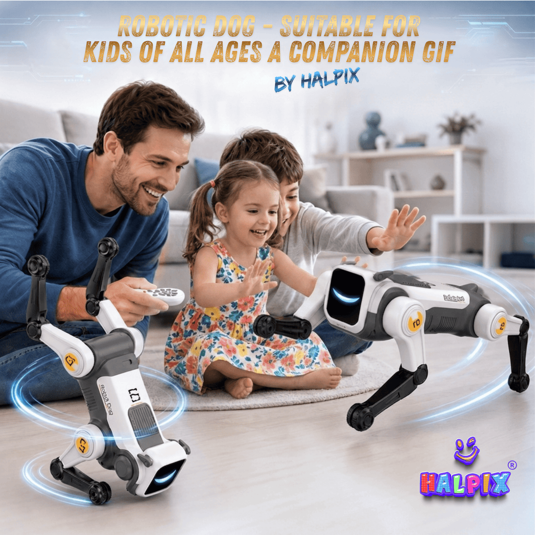 Halpix Magic Kongfu Stunt Puppy – AI Voice Control Robot Dog with 2 Batteries