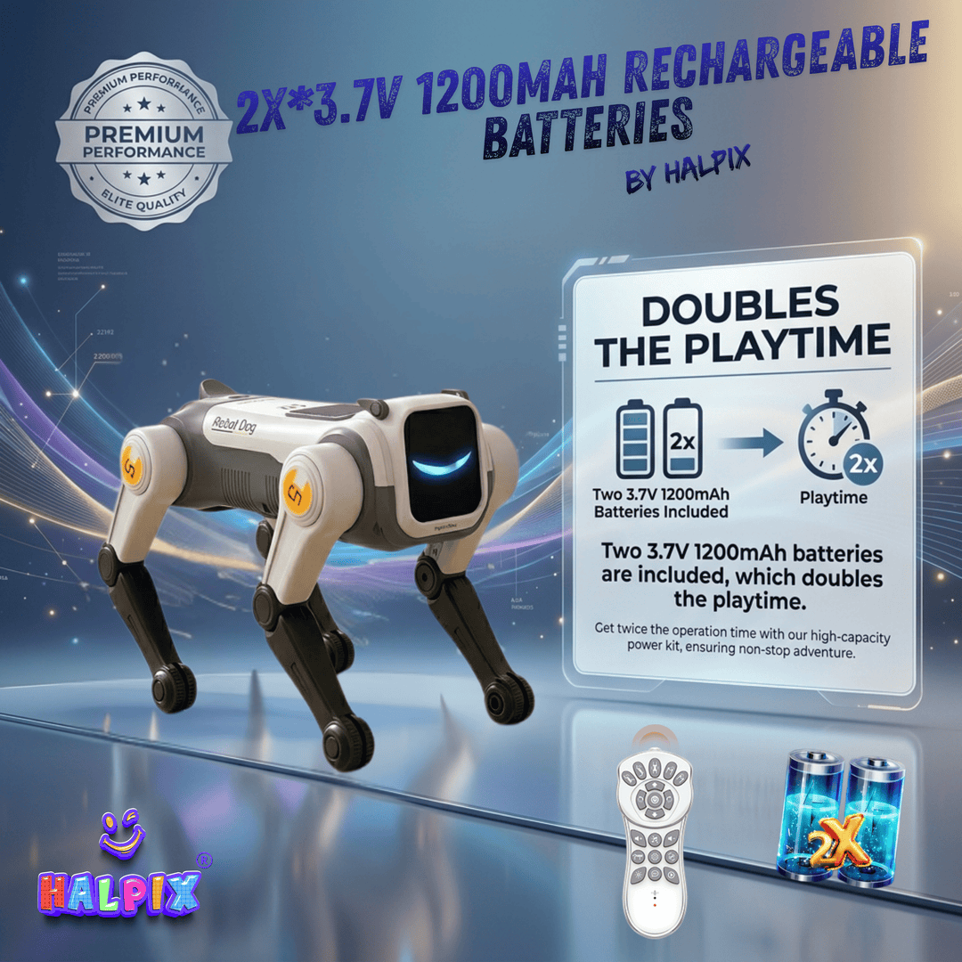 Halpix Magic Kongfu Stunt Puppy – AI Voice Control Robot Dog with 2 Batteries