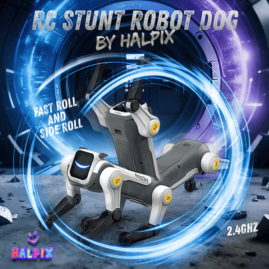 Halpix Magic Kongfu Stunt Puppy – AI Voice Control Robot Dog with 2 Batteries