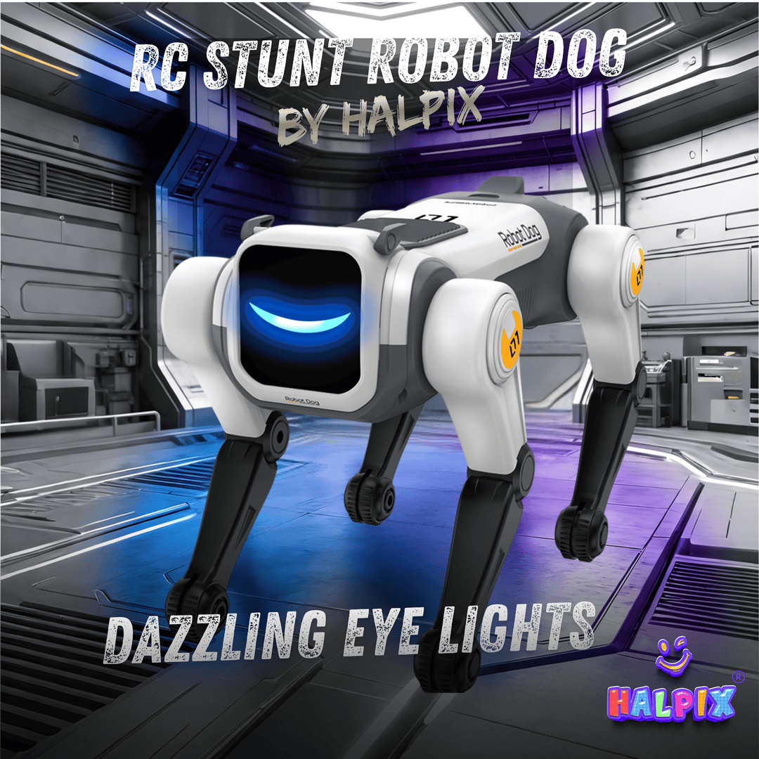 Halpix Magic Kongfu Stunt Puppy – AI Voice Control Robot Dog with 2 Batteries