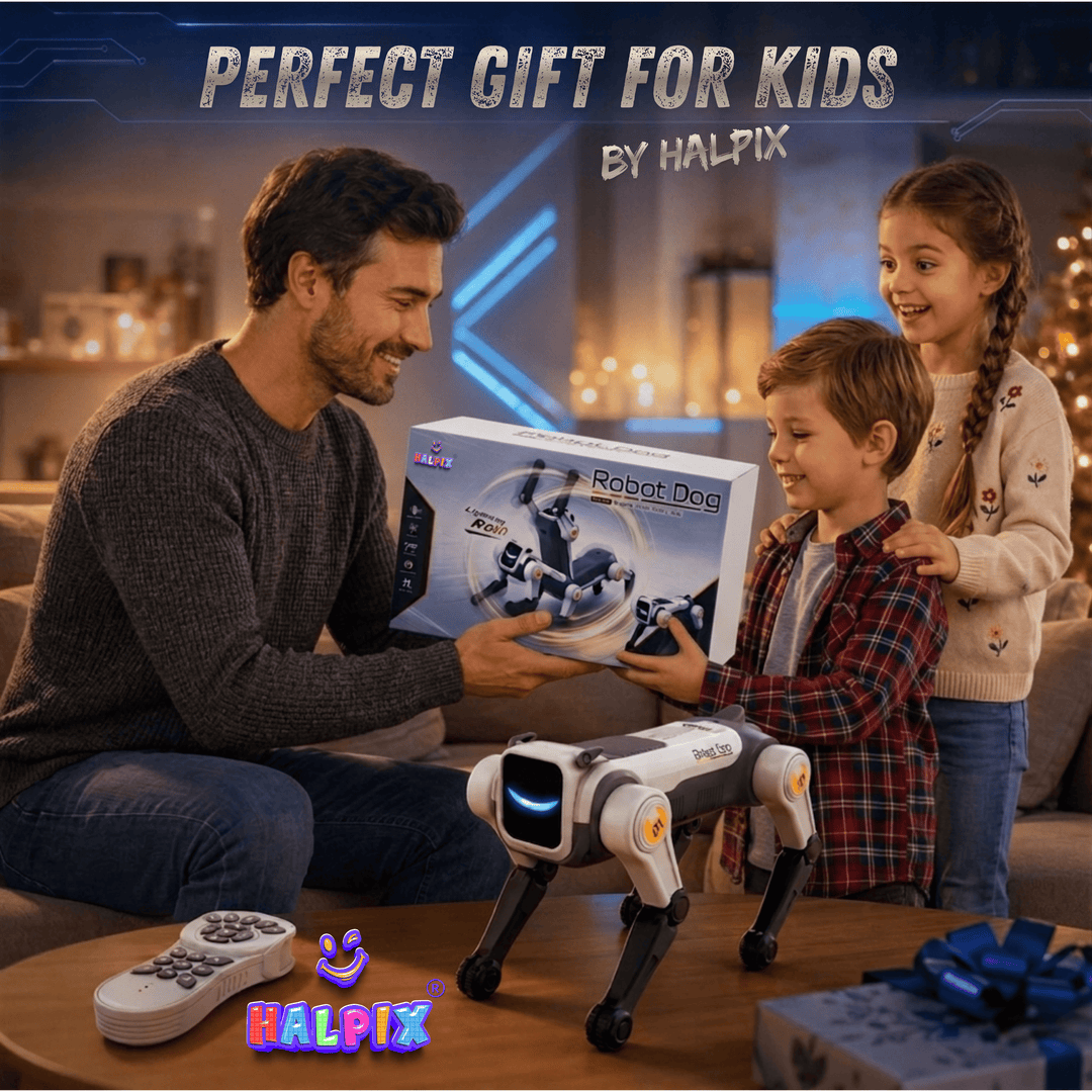 Halpix Magic Kongfu Stunt Puppy – AI Voice Control Robot Dog with 2 Batteries