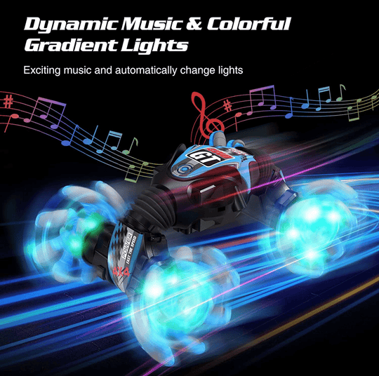 Radio-controlled flip car with music, LED lighting and hand gesture control Halpix Twisted Stunt Car - Halpix