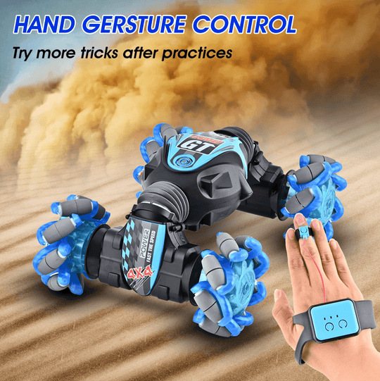 Radio-controlled flip car with music, LED lighting and hand gesture control Halpix Twisted Stunt Car - Halpix