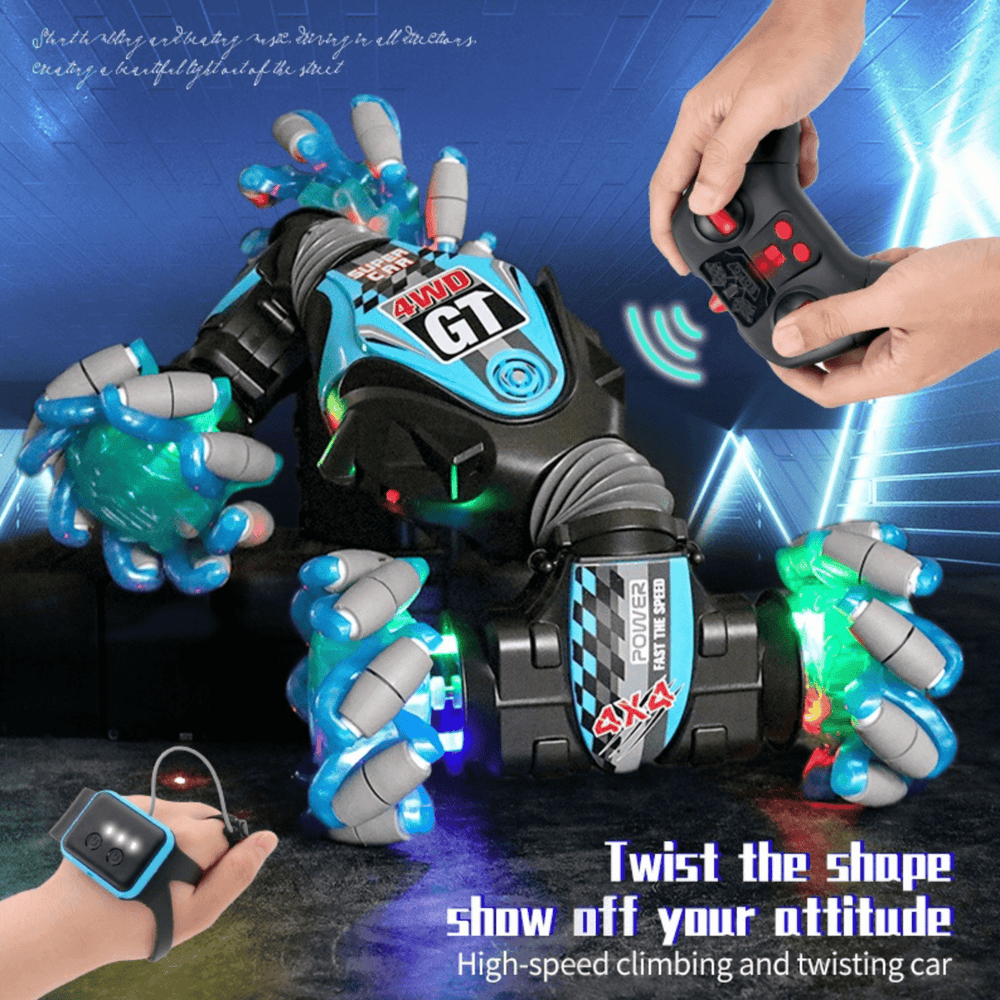 Radio-controlled flip car with music, LED lighting and hand gesture control Halpix Twisted Stunt Car - Halpix