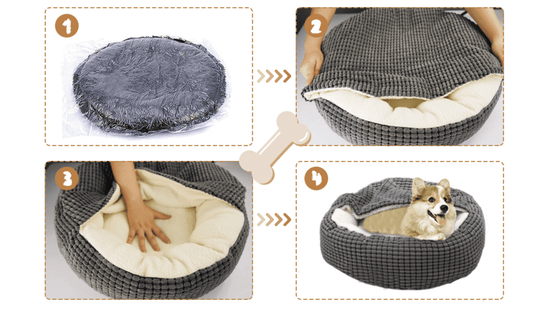 House Bed Sofa with Pet Blanket for Dogs for Cats Halpix - Halpix