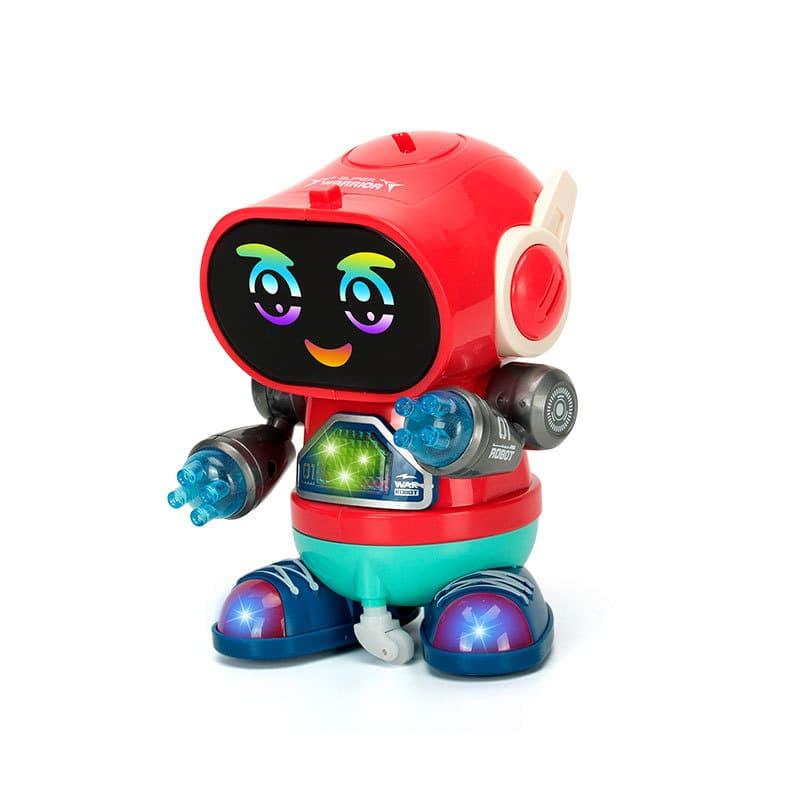 Interactive cartoon Halpix Dancing Warrior Rock Bot Robot with LED lighting and music Gift for boys girls kids - Halpix