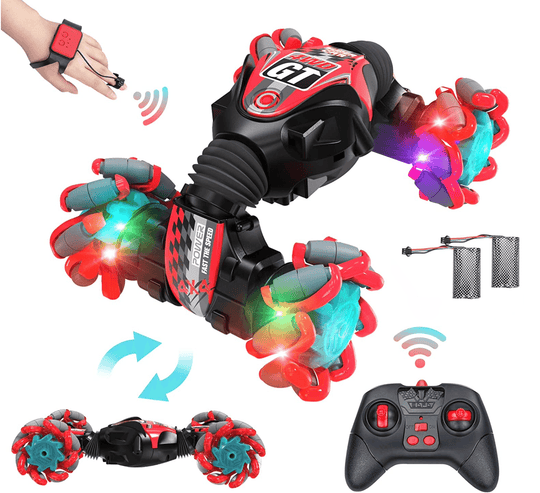 Radio-controlled flip car with music, LED lighting and hand gesture control Halpix Twisted Stunt Car - Halpix